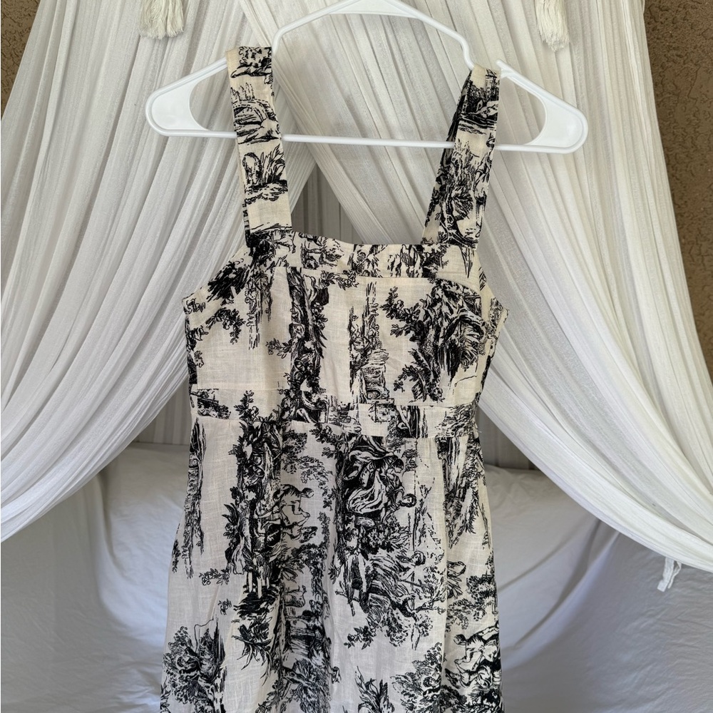 Black and White Toile Print Dress by Francesca Bettini